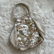 Vintage Ann Taylor satun beaded shell Evening purse