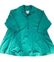 YVES SAINT LAURENT VINTAGE GREEN TRENCH COAT size  10