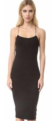 T by Alexander Wang Strappy Tank Dress in Black Mid Length Bodycon Size Large