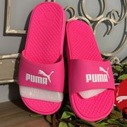 Puma Pink Slides Shower Shoes Sandals Beach Pool Womens 8