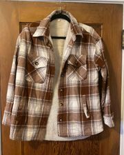 Fleece Lined Shacket Flannel