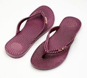 BILLABONG Eggplant Rubber Thong Flip Flops, Size 10