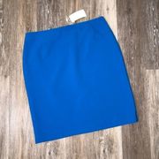 BOSS Hugo Boss Solid Blue Pencil Skirt Size 14 NWT