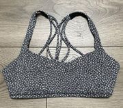 Lululemon Black And White Print Sports Bra Size 6