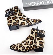 NEW Aquatalia leopard print calf hair boots