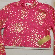 Juniors Stretch Crop Top Pink Gold XL