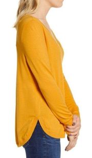 NWT Mustard Yellow Round Hem Oversized Wool Sweater