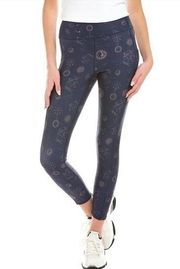 New Calme Johnny was navy blue zodiac leggings size XS