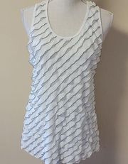 St. Tropez ruffle tank size medium