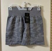 NVGTN Grey Camo Seamless Shorts Size Medium