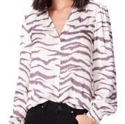 Paige tiger print button down