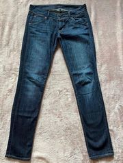 Hudson Blue Demim Jean Womens Size 28 Straight Fit  Stretch Jeans Low Rise