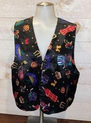 DIANE VON FURSTENBERG Women's Vintage Silky Vest Size M