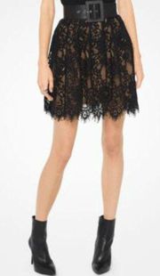 💕MICHAEL MICHAEL KORS💕 Black Scallop Lace Skirt