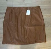 NEW Super Soft Vegan Leather Faux Skirt High Waisted 2X