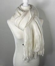 Steve Madden Blanket Scarf White