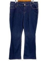 Maurices Womens 14 Bootcut Jeans Dark Wash Denim Blue Mid Rise Stretch
