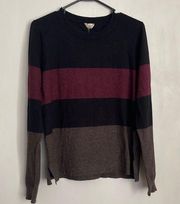 Hem & Thread Color Block Pullover Sweater