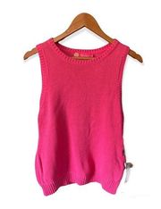 Macbeth Collection sleeveless pink sweater Small