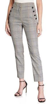 Veronica Beard Virgil Houndstooth Plaid Trouser Pants Size 10 NWT