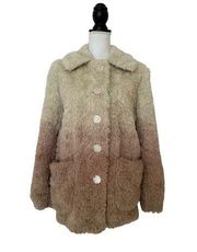 by  Faux Fur Woman’s Coat Multicolor, Sz S