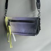 Aimee Kestenberg Crossbody Leather Bag Ombré Purple, Yellow and Gray