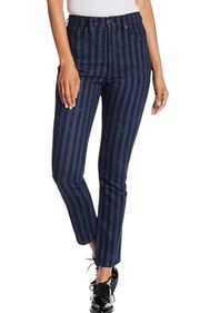 Marc Jacobs Stovepipe Blue Stripe Denim Pants Women's Size 24
