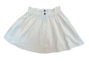 Asos Mini Skirt Seersucker Yellow and White Stripe  Petite Size 4 Cotton New