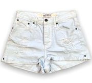 Brandy Melville Shorts Distressed Lightwash Cuffed Denim