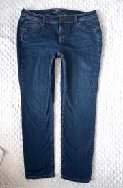 Tommy Bahama Womens Skinny Ankle Denim Blue Jeans size 12 Mid Rise Stretch