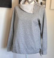 #32 Michael Michael Kors Gray Button Cowl Neck