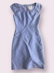 New York Sheath Dress 4 Cap Sleeve Scoop Neck Textured Periwinkle