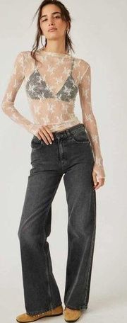 We The Free Tinsley Baggy High Rise Jeans Washed Black