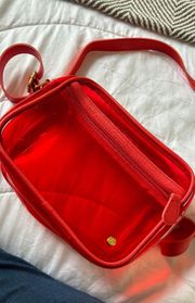 Clear Red Crossbody Bag 