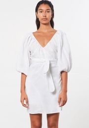 - Coletta Wrap Mini Dress Beach Summer Resort Bachelorette Bride