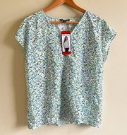 NEW Hilary Radley Womens Ladies‎ Top Blouse V-Neck Shirt Size M Sheer