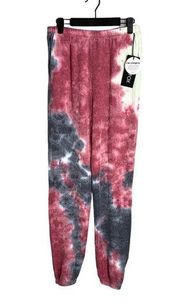 NWT Wildfox Rory Pants in Crystal Cloud Tie Dye Joggers Varsity Vintage Fabric S