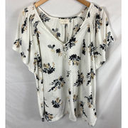 Melloday Floral Textured Blouse Size 2X