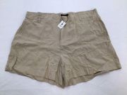 Sanctuary Smart Creation Womens Size 1X Linen Rayon Shorts High Rise