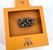 NWT Zara S/S 2021 Collection 09 brass fringe ring size small 5/6