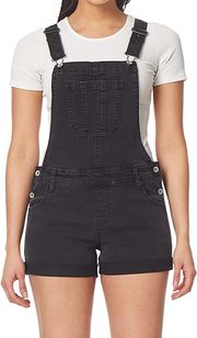 Wallflower Black Denim Short Overalls