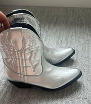 silver boots