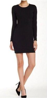 Parker Mariel Jersey Bodycon Black Mini Dress