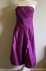 Purple Formal Strapless Silk 10 New Cocktail Dress Size: 10 Length: Mid-Length Brand New