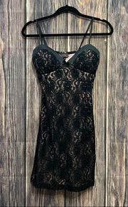 My Michelle | Y2K black lace bustier dress