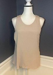 Joseph silk side button flutter tank