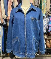 Eddie Bauer Denim Jacket 100% Cotton Blue Jean Jacket. Women’s Size Medium.