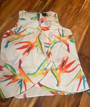 Women’s  brand tropical pattern tank. Size large