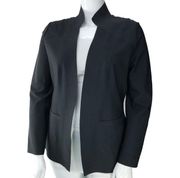 Athleta Womens Size 16 Cosmic Blazer Jacket Black Athletic Open Front Commute