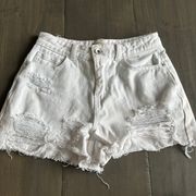 White Jean Shorts